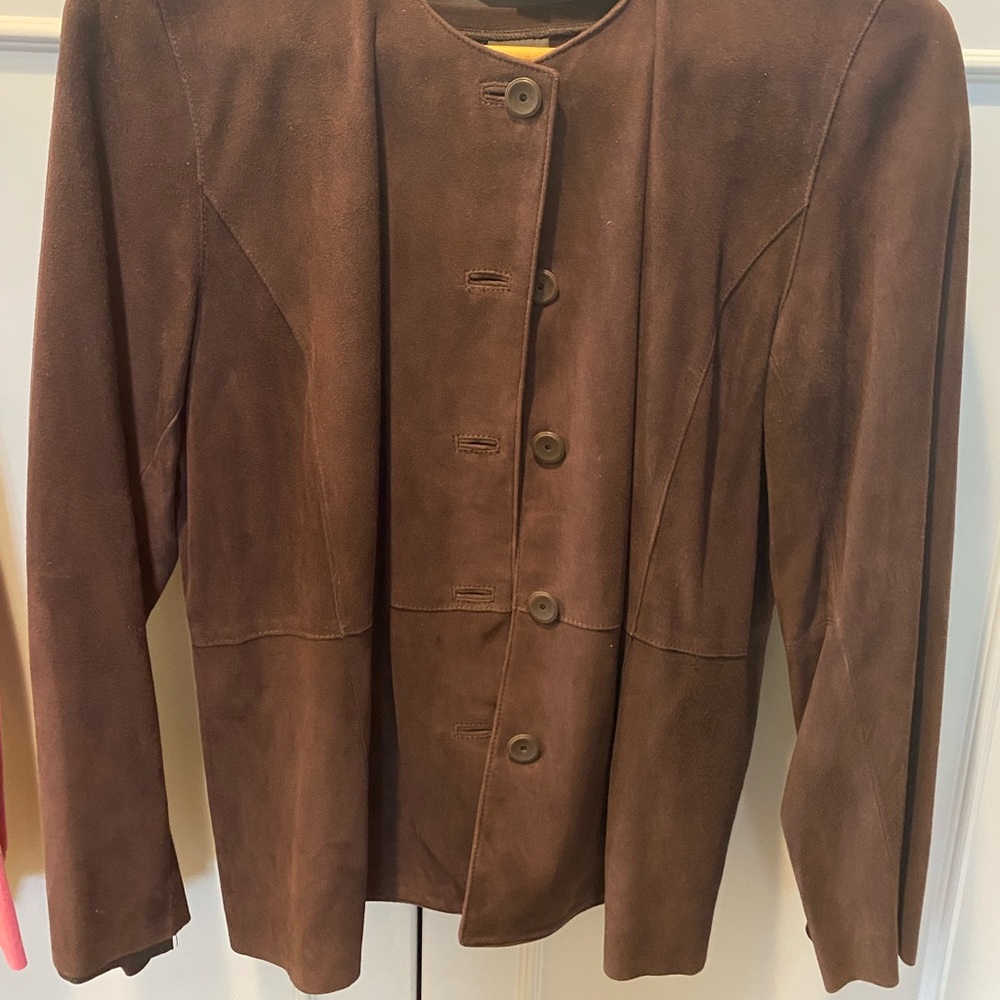Suede Jacket Set (Chocolate Brown)